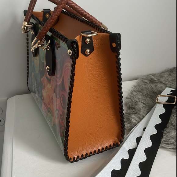 CHiP Bags modern style Christian apparel guitar swirls circles floral tote purse - Picture 14 of 17